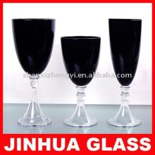 Handmade glass,wine glasses for red wine with horn base