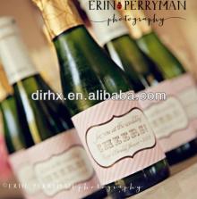Personalized Vintage Stripes  Mini   Champagne  Bottle Labels