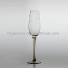 cheap colored champagne wine glasses charm with optic cup gray beaded long stem