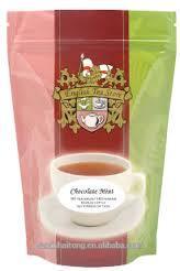 laminated stand up tea bags/tea pouch with zipper/ziplock tea bags