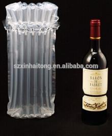2014 hot sale inflatable PE column air bag for 750ml red wine bottle air bags packaging