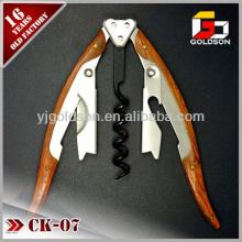 folding  wooden   handle  red wine opener with multi using