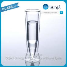 bullet shaped double wall champagne glass cup