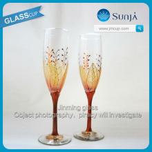 wedding champagne flute with gold decal