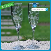 Cherry Blossom  Decorative  Champagne Glasses Gift Wedding Stemware High Quality Wedding Champagne Gla