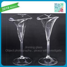 Fashion  business  gift man blown Calla Lily Lilies Flutes Champagne decorate champagne glasses