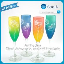 Czech bohemia glass sandblasting machine polycarbonate drinking glass hot selling Moet & Chandon cha