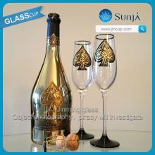 Ace of spades champagne gold rim champagne glass brand names for sale Armand de brignac wine black g