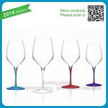 Carnival champagne flutes trumpet style frosted and decal glassware colorful champagne glass