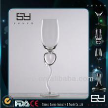 Wholesale Crystal Decorative Champagne Glass Clear Blown Stemware