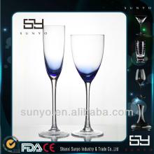 Mouth Blown Blue Decorative Fancy Valentine Champagne Glass