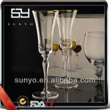 Wholesale Crystal Gold Rim Decorative Champagne Glasses