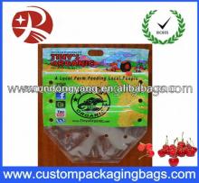 slider ziplock fruit bag with air holes for grape packaging bag