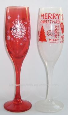 KG062.1888 high transparent coloured crystal champagne glass with logo