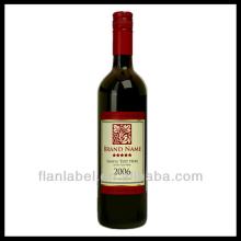 Sweet red wine label,wine glass label