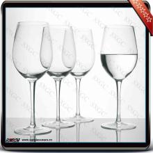 handmade clear red wine glass
