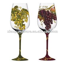 hot selling high quality hand painted red wine glass wholesales