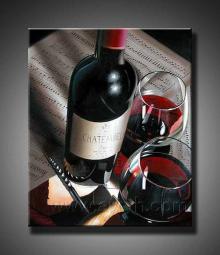 decorative red wine oil painting