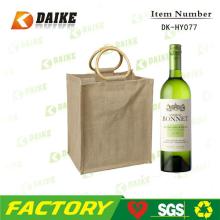 Exporters Logo Jute Insulated Champagne Wine Bag DK-HY077