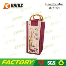 Manufacturers Logo Jute Red Wine Packing Bag DK-HY135