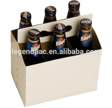 Kraft Paper Printed 6 Pack Bottle Carrier for Wine