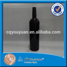 black colored hot-sale 750ml red wine glass bottle