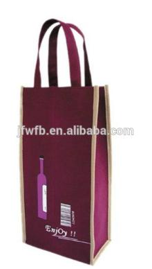 customized top grade pp non woven fabric red wine bag, durable and recycled non woven fabric handle