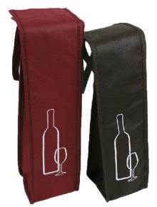 customized top grade high quality pp material non woven  fabric   red  wine bag, durable and recycled no