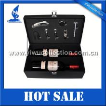 leather covered wine bottle case,red wine box