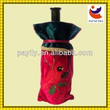 factory sale embroidery crafts christmas products cloth art class red wine bag christmas gift bag