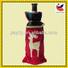 factory sale embroidery crafts christmas products cloth art class red wine bag xmas gift bag
