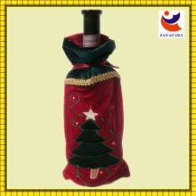 factory sale embroidery crafts christmas products cloth art class red wine bag christmas tree bag