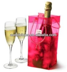 Packing champagne clear pvc ice cooler bag