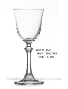 6.8oz Cheap crystal double-deckly stemed champagne glass water glass