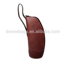 2014 exquisite durable PU leather red wine carry bags for wine bottle