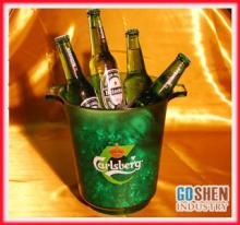 clear  plastic  champagne ice bucket