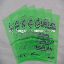 Customized Corn starch/D2w/epi biodegradable t-shirt bag on roll