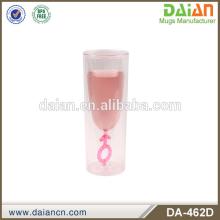 bpa free customized double wall plastic champagne cup