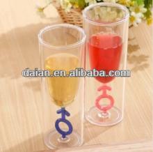 Daian 2014 double walled plastic glass champagne mug for party