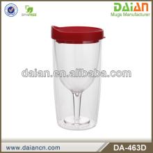 10 oz Double  Wall   Plastic  Red Wine Cup