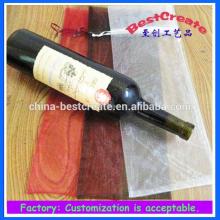 Wholesale custom durable drawstring red wine organza bag