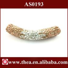 AS0193 shamballa pipe bracelet champagne with white crystal jewellery cz