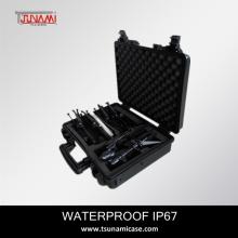 No.443412 SGS test waterproof plastic tool case with foam insert Champagne carry case