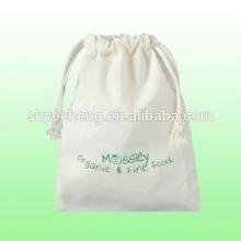high quality custom organic cotton drawstring bag/wholesale cotton fabric drawstring bag/drawstring