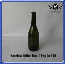 Dark green 750ml glass red wine bottles