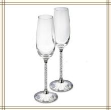 New Arrival Crystal Couple Champagne  Glass  For Wedding Favor