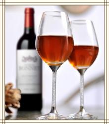 High Quality Crystal Red Wine Glass With Diamond Stem