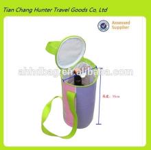 insulated bottle cooler bag with shoulder straps, red wine cooler bag