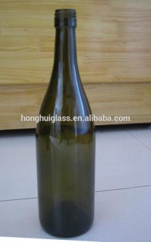 empty recycled 750ml black color red  wine   bottle   500ml  China supply