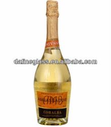 750ml flint  glass  empty flask  glass   champagne  bottle /brandy bottle